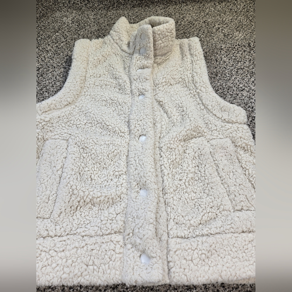 Bluenotes Off White Sherpa Vest Size Small Womens GUC - Picture 3 of 10
